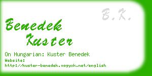 benedek kuster business card